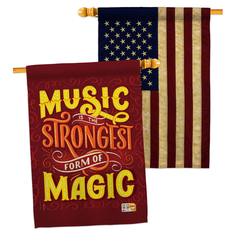 Drapeau de maison à 2 côtés en polyester / mélange de polyester 40 x 28 po