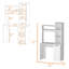 Bureau à 3 tablettes blanc pour une configuration de bureau efficace avec un design moderne
