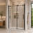 BCANHOME 56–60"W x 76"H Frameless Sliding Shower Door–10 mm (3/8") Tempered Glass with Tempered Glass (Matte Black)-124482002