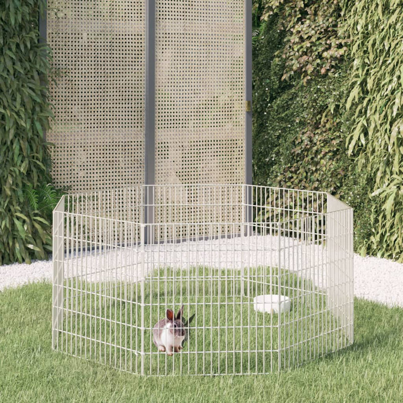 Deguzman Free Range Animal Enclosure 8-Panel 54x60 cm Galvanised Iron