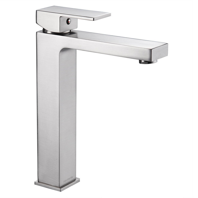Robinet de salle de bain monotrou, Nickel brossé