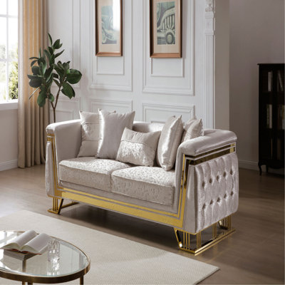 Rebecca Sofa , Shiny Silver