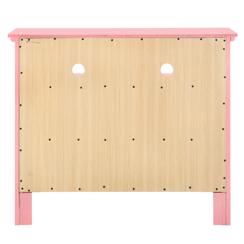 Chene 4 Drawer Media Chest, Pink