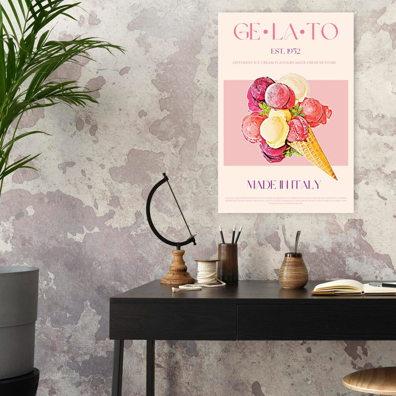 Art mural d'été, Sweet Italian Gelato, H 24 po x l 16 po