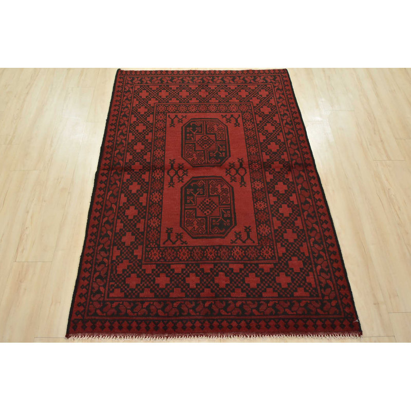 Tapis unique rouge de 3 pi 11 po x 5 pi 8 po
