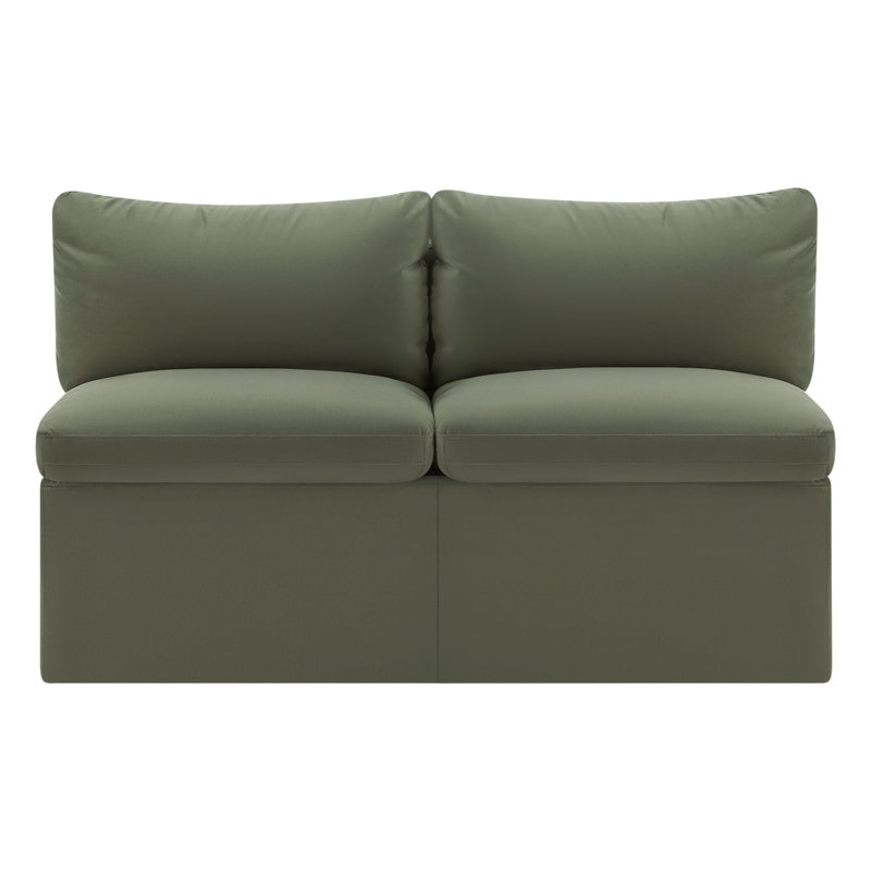 Banc de rangement Malcolm, Soren Olivine Velvet
