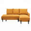 Canapé-lit convertible - 3 couleurs, fonction inclinable, pieds Mid-Century, conception compacte pour les petits espaces-1463008673