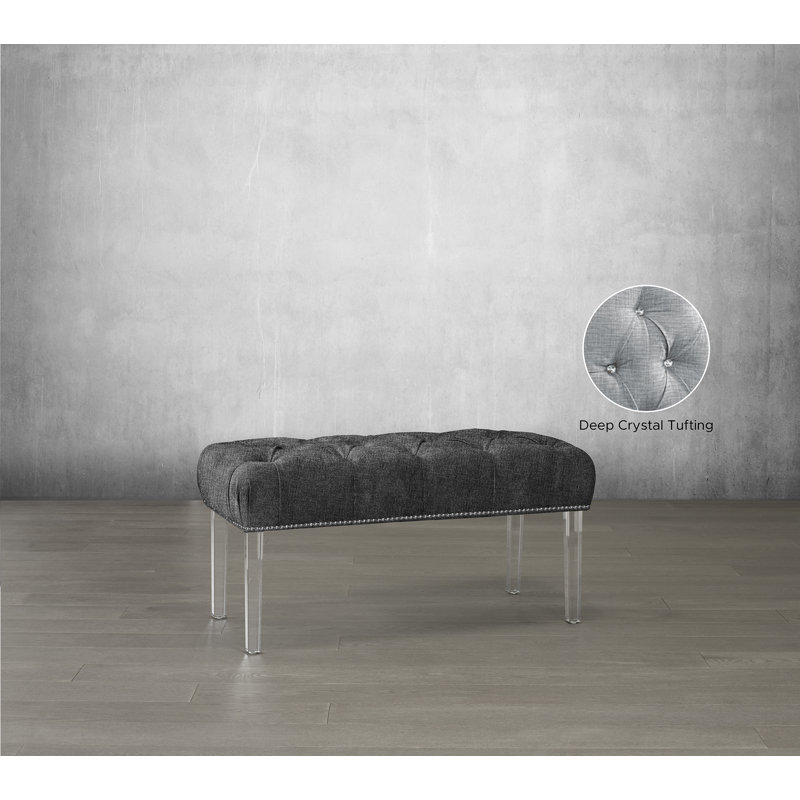 Lazaro Upholstered Bench, Slate