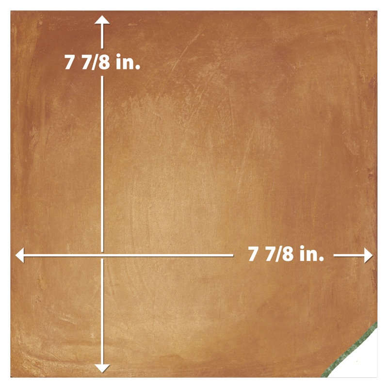 Sentier 7.88" x 7.88" Porcelain Spanish Wall & Floor Tile, Brown/Green