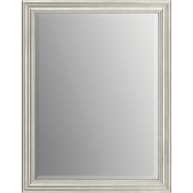Miroir de salle de bain biseauté Deluxe, 41,34 po x 29,33 po, Nickel