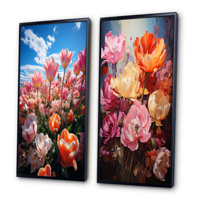 «Tulips Fields Of Color», 2 pièces