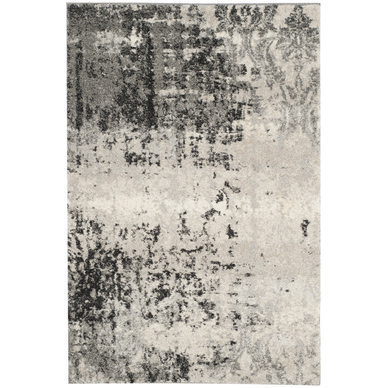 Tapis performance abstrait rétro Arlinda, Rectangle 11 pi x 15 pi