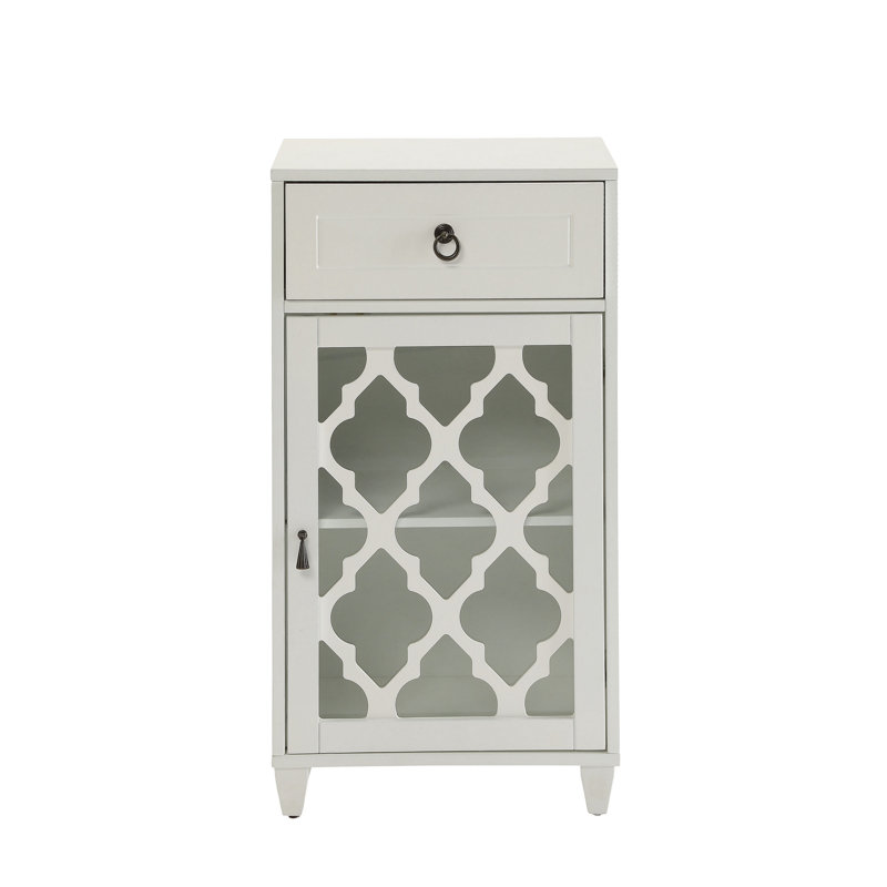 Ceara White Finish Accent Table
