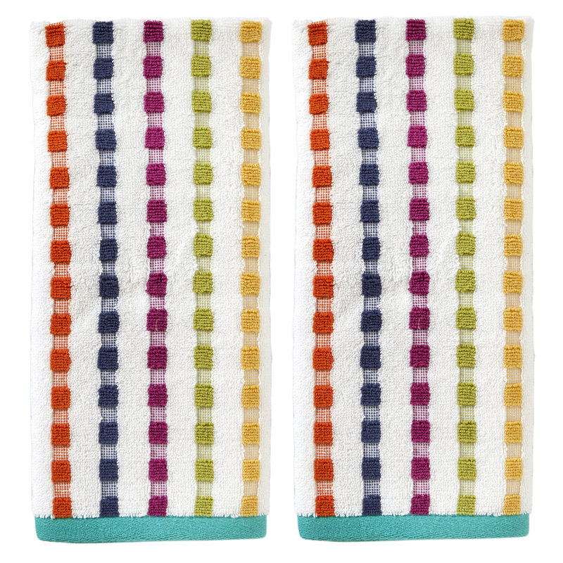 Small Colorful Cotton Jacquard Hand Towels Set