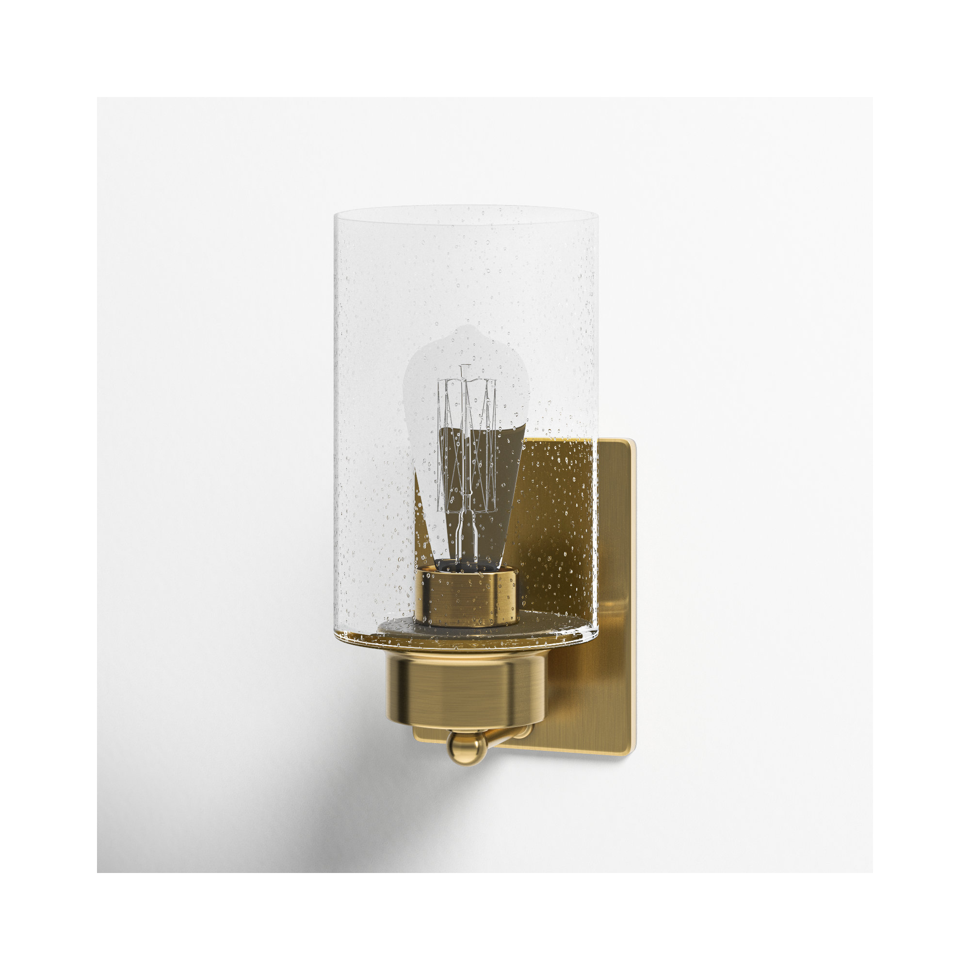 Colada 1-Light Dimmable Armed Sconce, Natural Brass