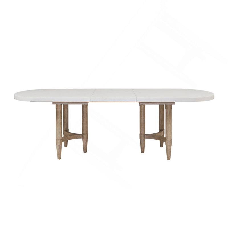 Double Pedestal With Leaf Dining Table
