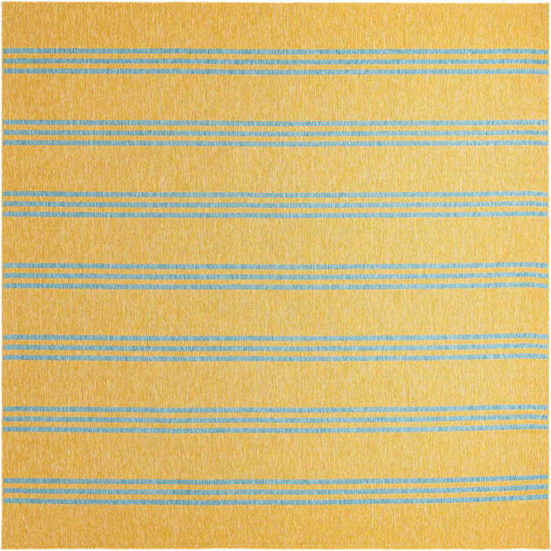 Outdoor Destiny Area Rug Mustard Color, Square 13'