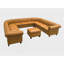 Canapé modulaire en cuir Chesterfield