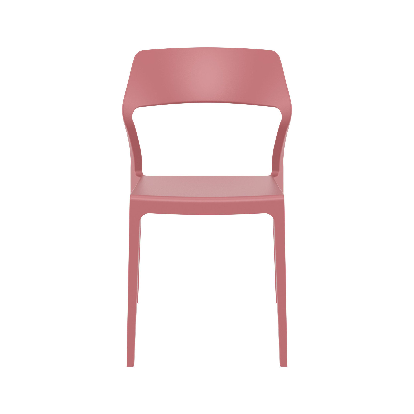 Farrah Stacking Patio Dining Side Chair, Marsala