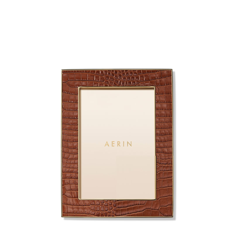 Classic Leather Rectangle Picture Frame, 5" W x 7" H