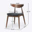 Ensemble de table de salle à manger 5 pièces, 1 table et 4 chaises d'appoint-2093785971