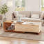 Solid Coffee Table with Storage