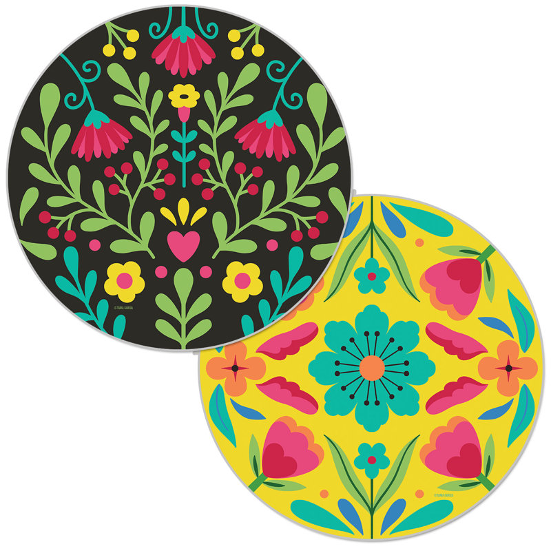 Ensemble de 4 napperons réversibles faciles d'entretien Fiesta Plate