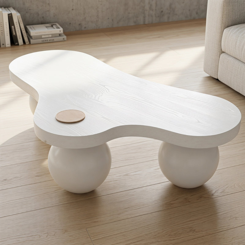 Table basse en forme de nuage, Blanc