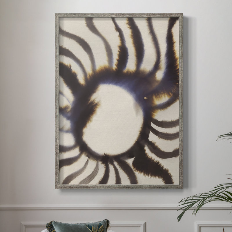 Inky Rays I, reproduction encadrée - bois massif, H 15 po x l 12 po