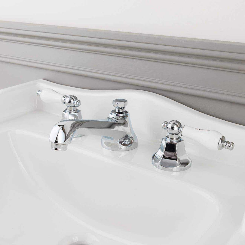 Widespread 2-handle Bathroom Faucet, Polished Nickel