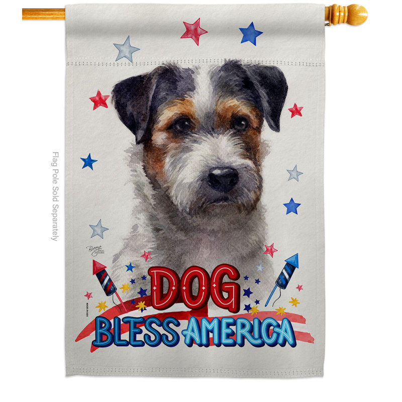 Drapeau de maison patriotique en polyester 3 faces 2 x 2 pi