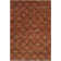 Wool Geometric Area Rug in Rust