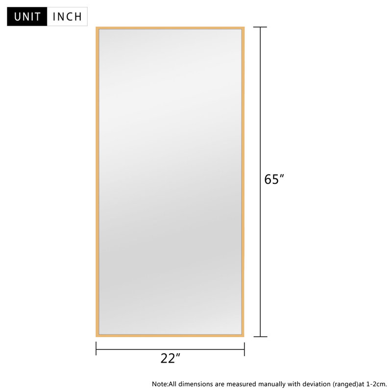 Metal Flat Mirror, Gold