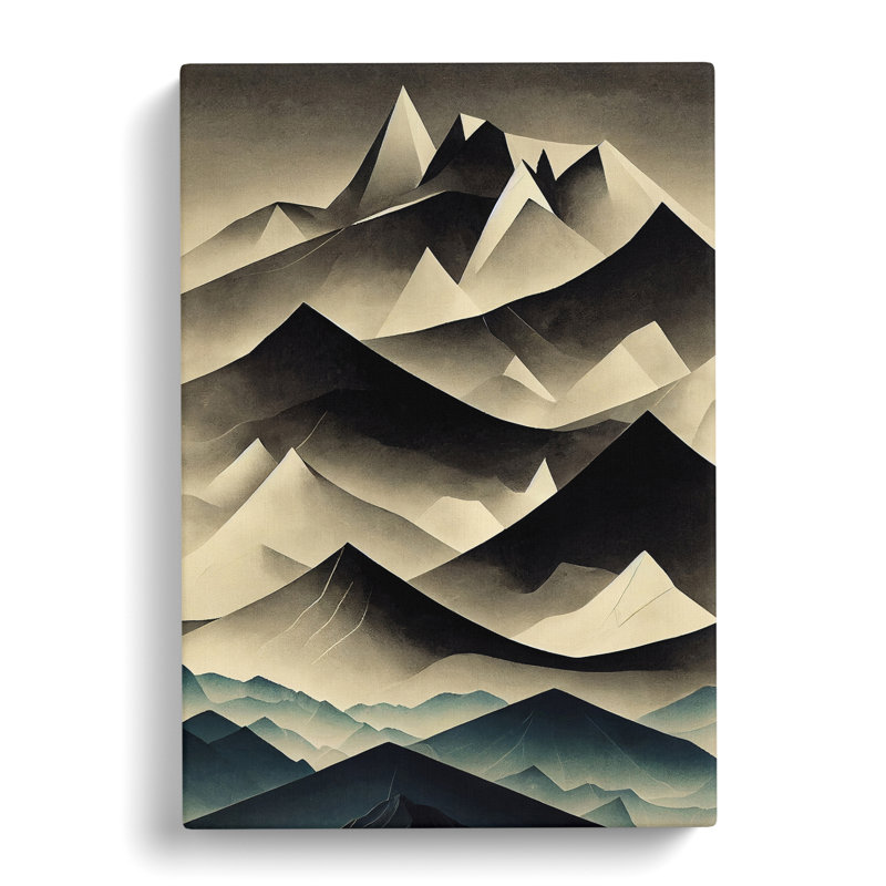 Mountain Abstract Design - Wrapped Canvas, 60cm H x 40cm W x 3cm D