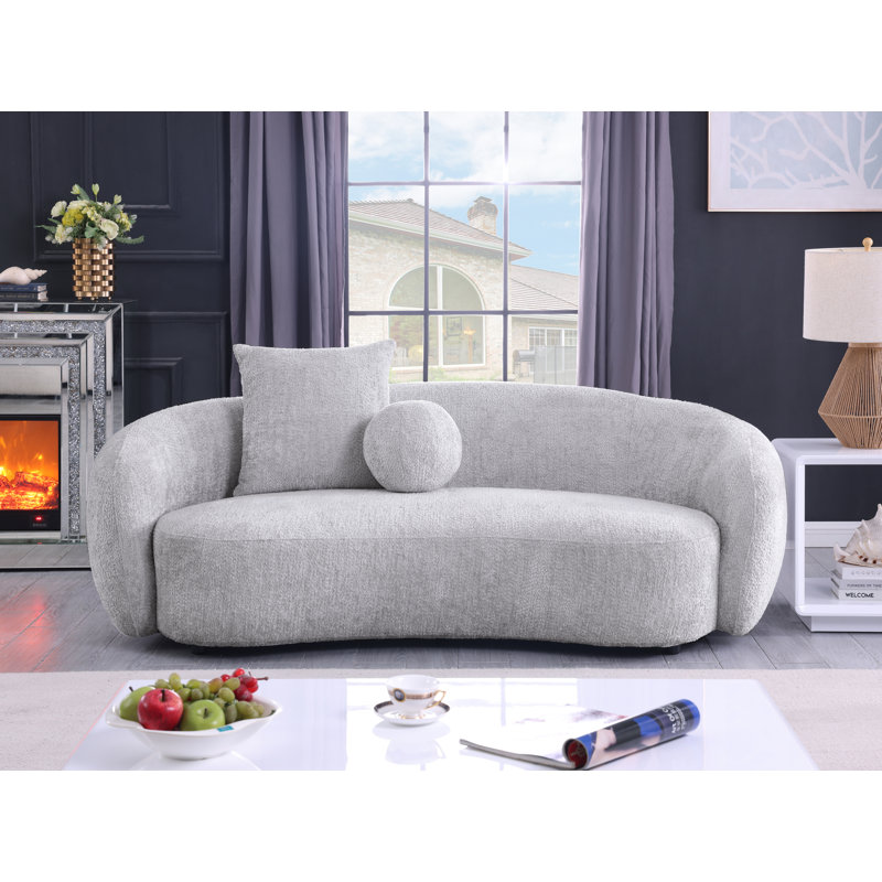 Canapé Angelamae, H 30 po x l 83 po x P 41 po, Gris