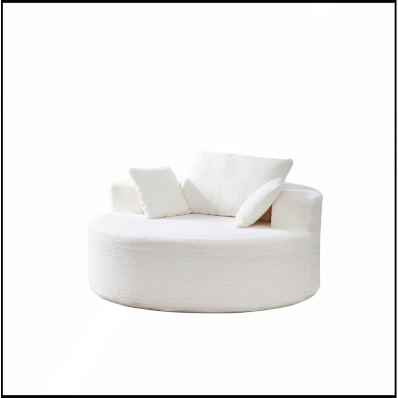 Canapé-lit rond 55 po Teddy, Beige
