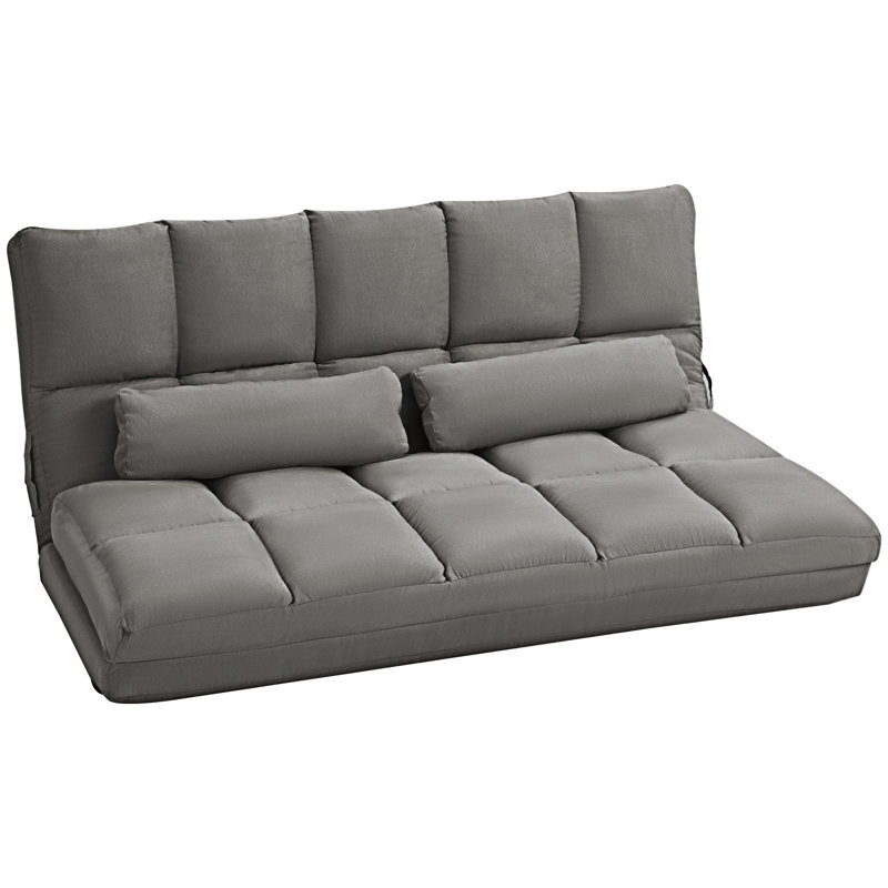 Fauteuil convertible, Gris foncé, H 23,5 po x l 51,25 po x P 28,75 po