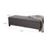 Banc de rangement avec repose-pieds Nira, tissu gris foncé capitonné, 51 po-121481579