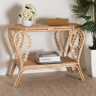 Roloff 39.4'' Rattan Console Table