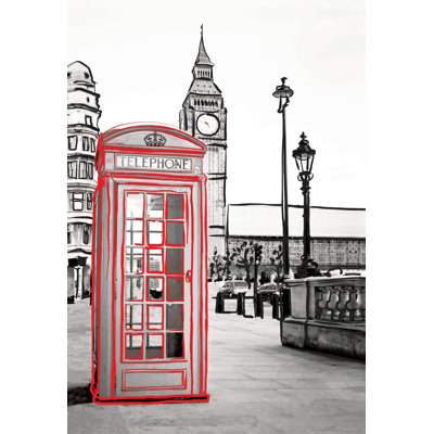 A London Sketch - Wrapped Canvas Print