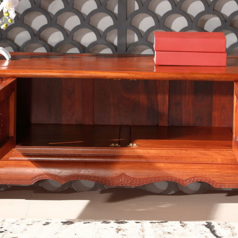 Meuble télé Creative Brown, H 22,05 po x L 86,61 po x l 19,69 po