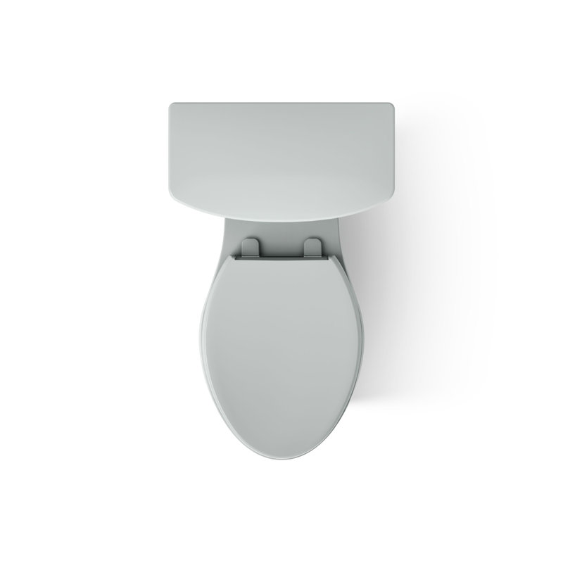 Corbelle Tall Continuousclean Two-Piece Elongated Toilet With Skirted Trapway 1.28 Gpf, Ice Grey