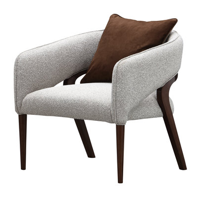 Houston Accent Chair - Pebble/Walnut