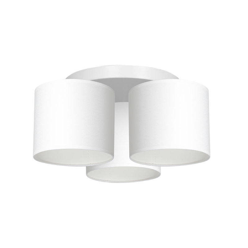 Ajoloko Semi Flush Mount, White, White