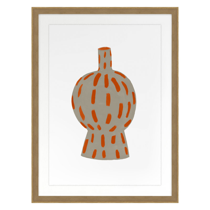 Vessel 1 Print by Jo Stearns, Oak Framed, 24" H x 18" W x 2.38" D