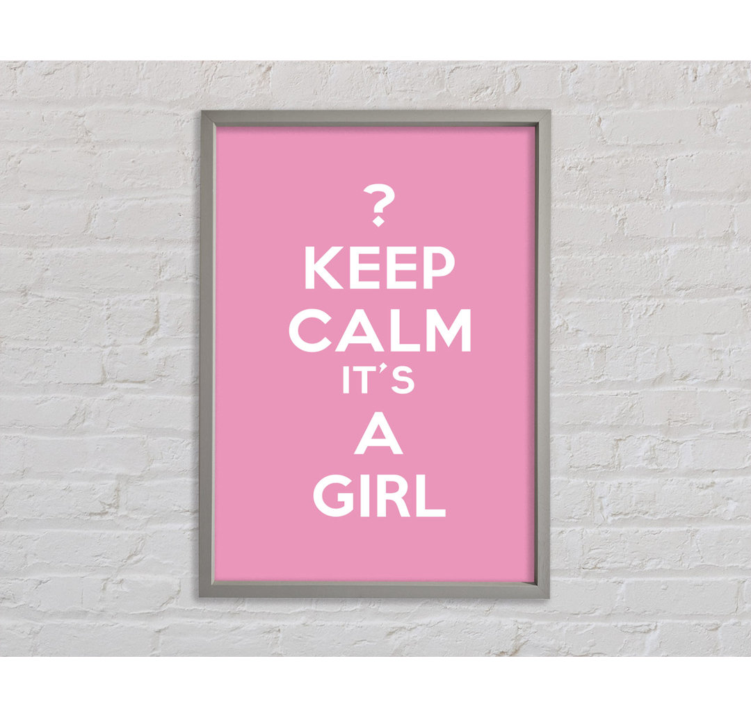 Keep Calm Girl Pink - Druck