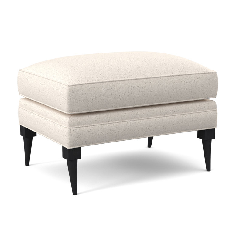 Repose-pieds rectangulaire 28 po Perry, Espresso, Ivoire de Venise
