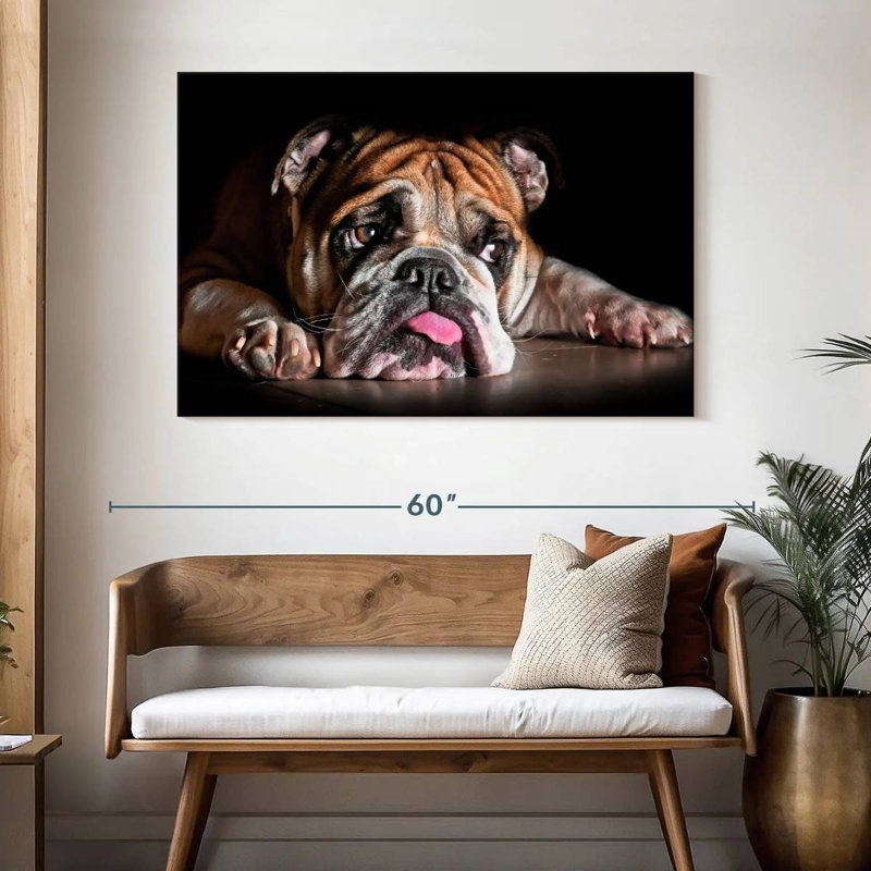 Sad Bulldog, 32" H x 48" W