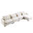 Sectional Sofa L Shaped Couch with Storage Footstool and 3 Pillow-1241112896-1212925603