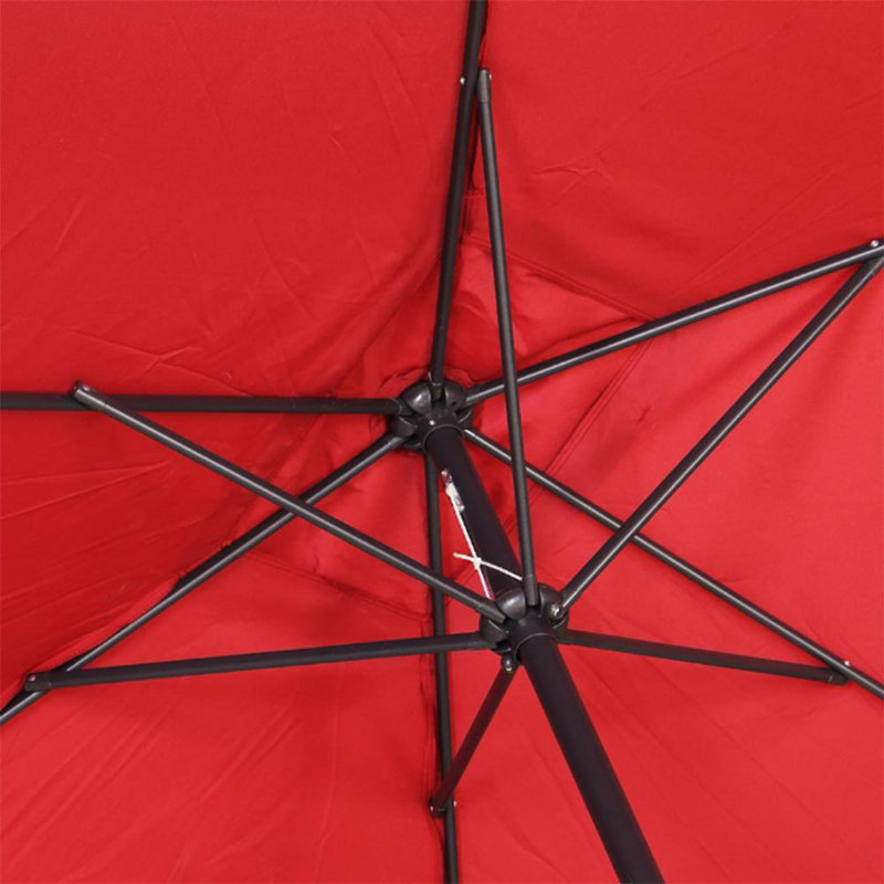 Bradford 120'' x 78'' Rectangular Market Umbrella, Red